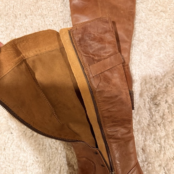 BORN Mercado Knee High Boot Women's Size 7 Cognac Brown Brand - Picture 9 of 10